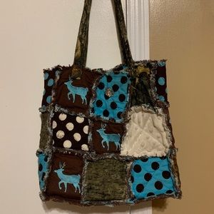 Camo/deer patch tote